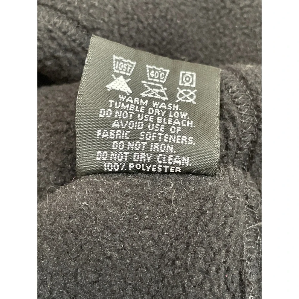 The North Face Black Polartec Fleece Beanie‎ Hat One Size Embroidered Logo